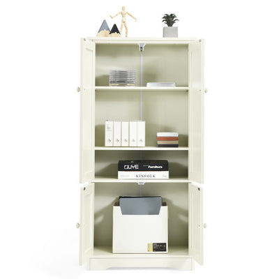 Accent Storage Cabinet Adjustable Shelves-White