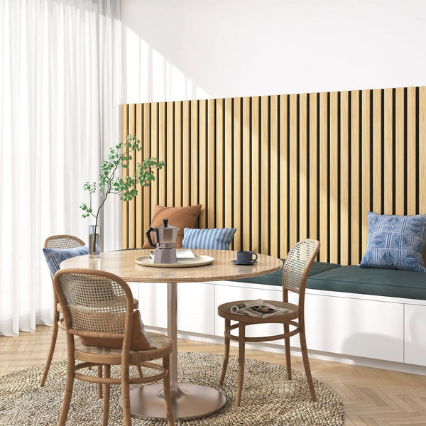 Solid Wood Acoustic Slat Wall Panels (Broad Strip)