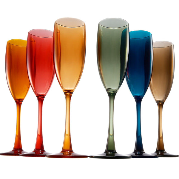 European Style Crystal, Stemmed Wine Glasses, Acrylic Glasses Tritan Drinkware, Unbreakable Muted Color | Set of 6 | Shatterproof BPA-free plastic, Reusable, All Purpose Glassware, Hand Wash Only 15oz