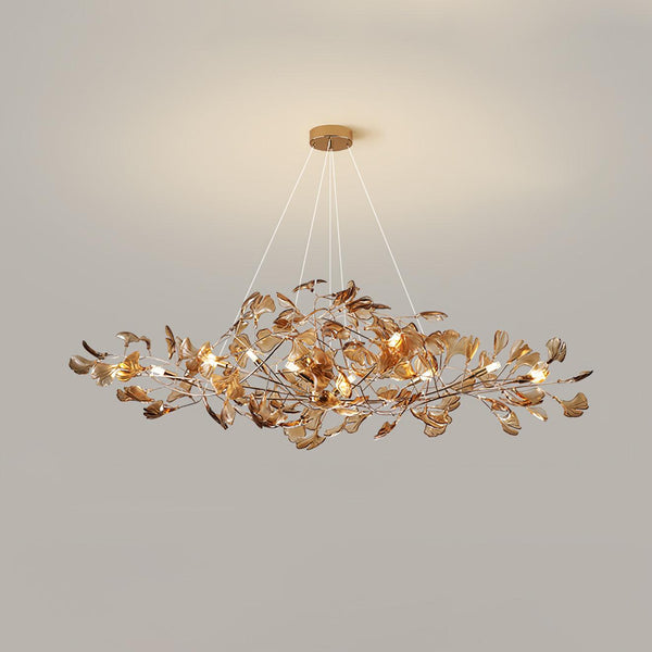 Acrylic Ginkgo Leaf Chandelier 31.5