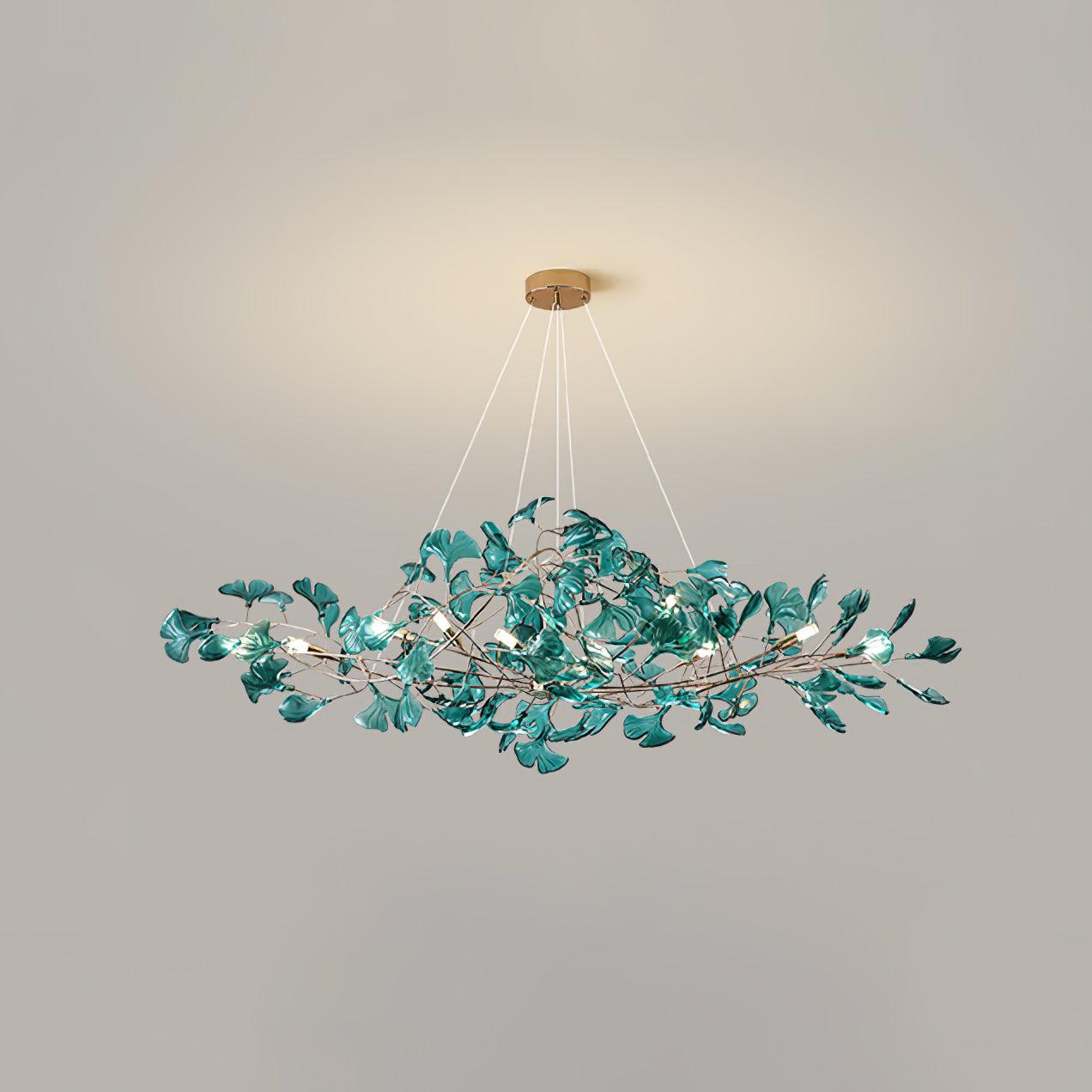 Acrylic Ginkgo Leaf Chandelier 31.5