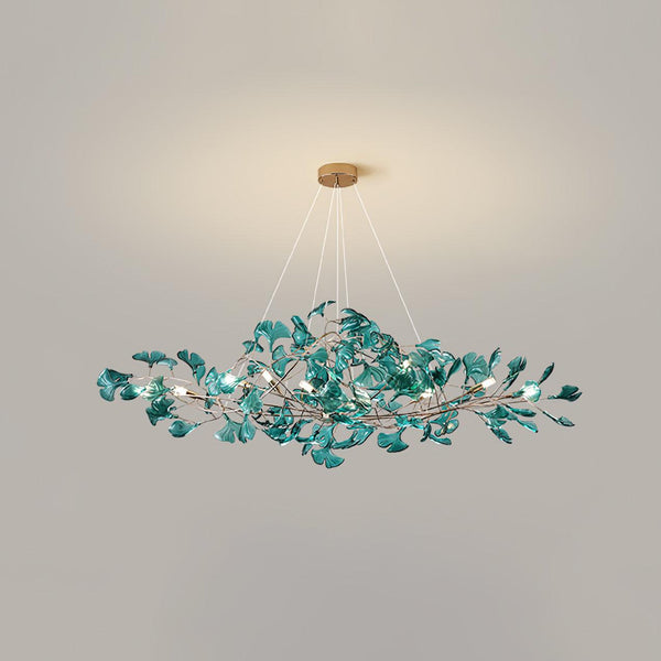 Acrylic Ginkgo Leaf Chandelier 31.5