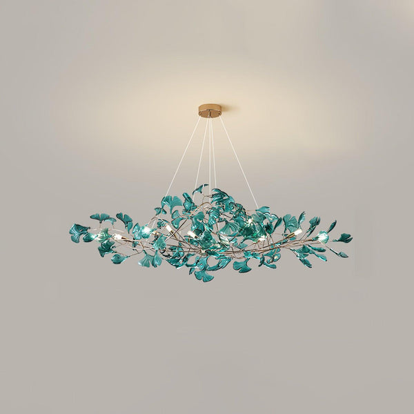 Acrylic Ginkgo Leaf Chandelier 31.5