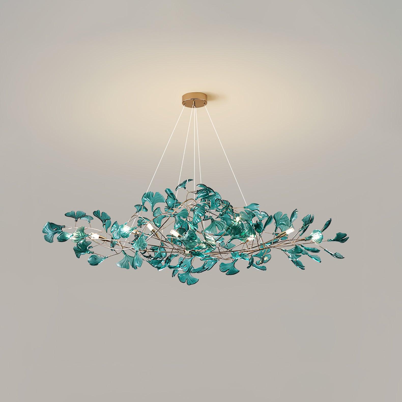 Acrylic Ginkgo Leaf Chandelier 31.5