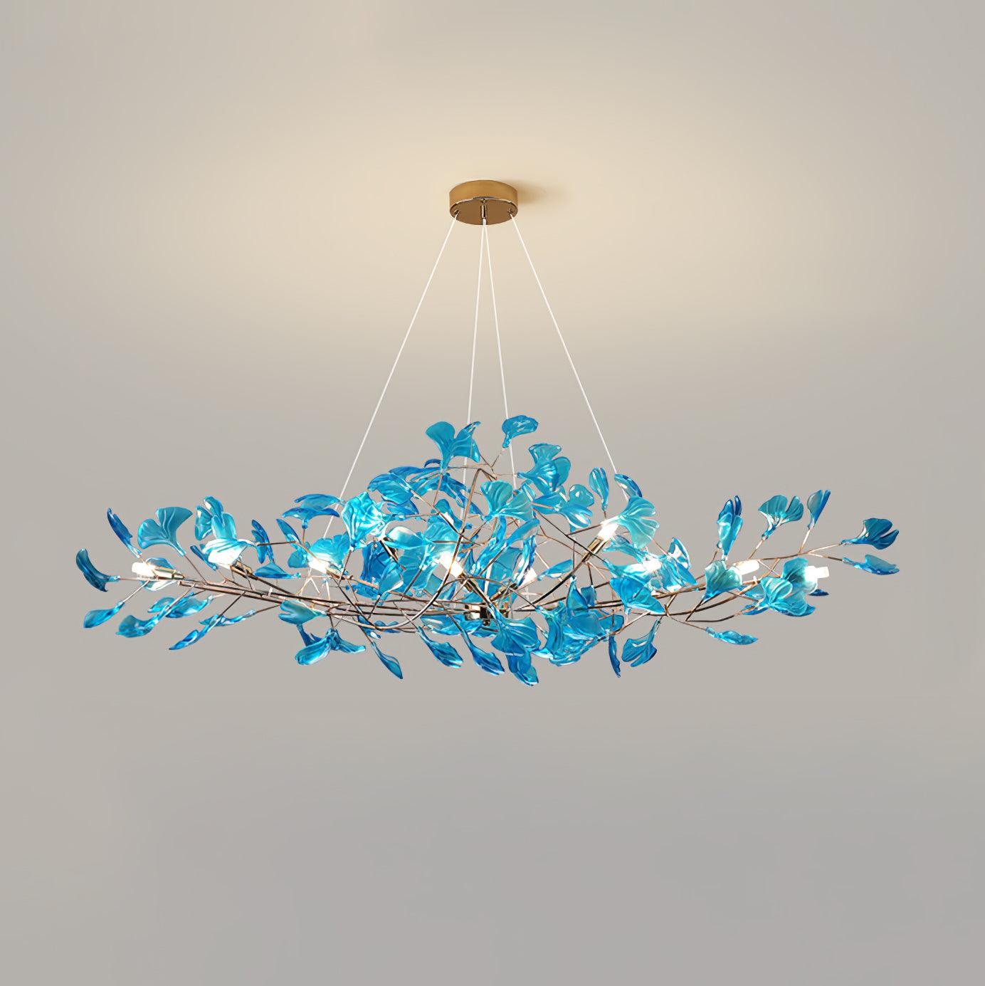 Acrylic Ginkgo Leaf Chandelier 31.5