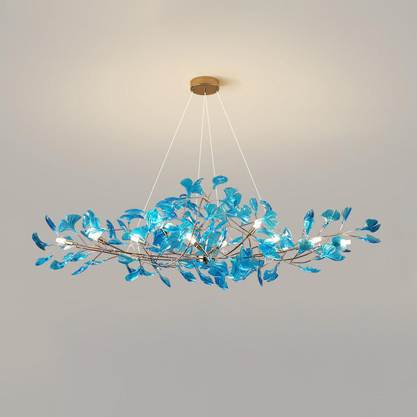 Acrylic Ginkgo Leaf Chandelier 31.5