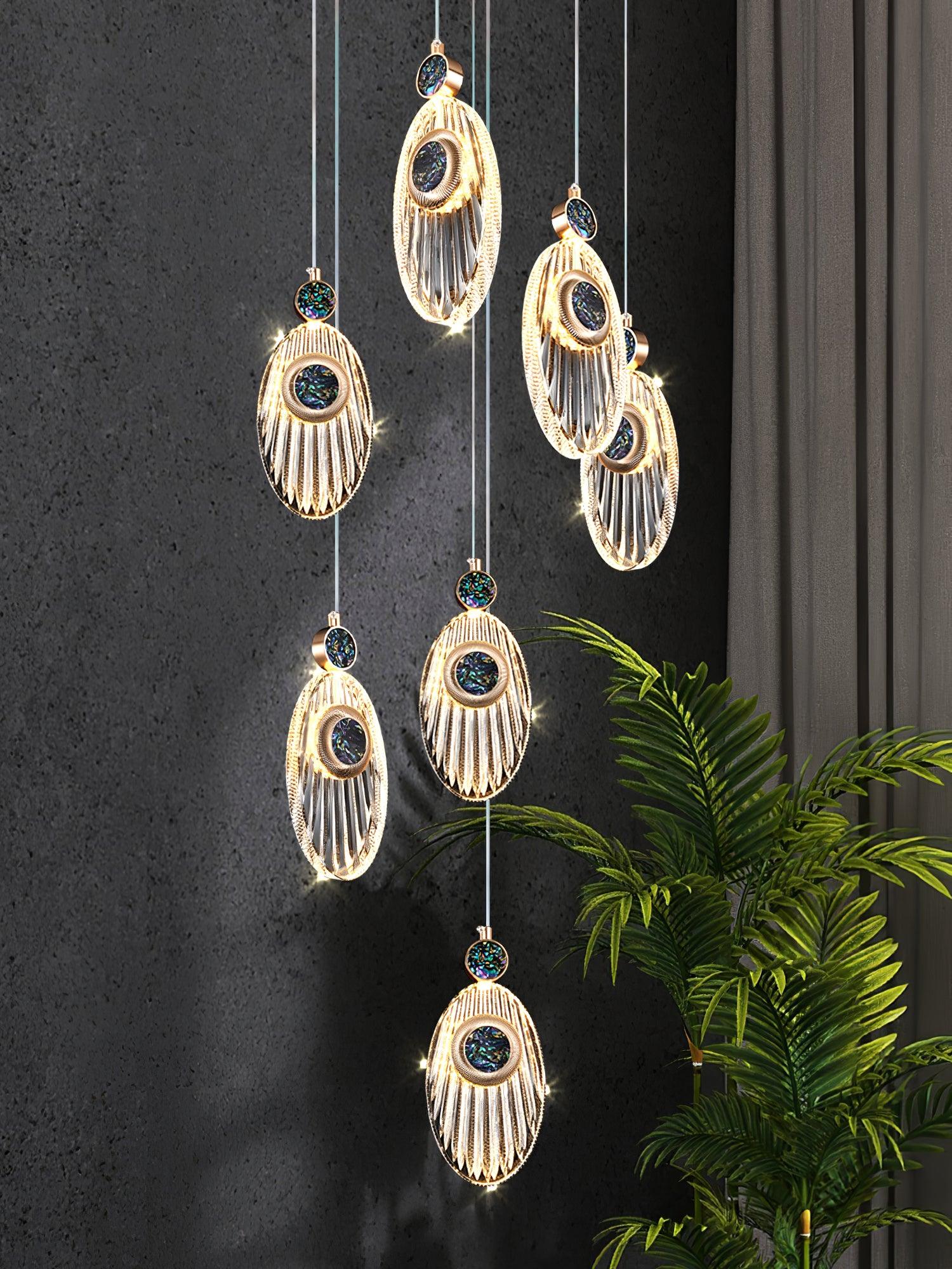 Acrylic Necklace Pendant Light 7.1
