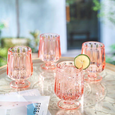 Madrid Acrylic Stemmed Wine Goblet Glassware, Set of 4