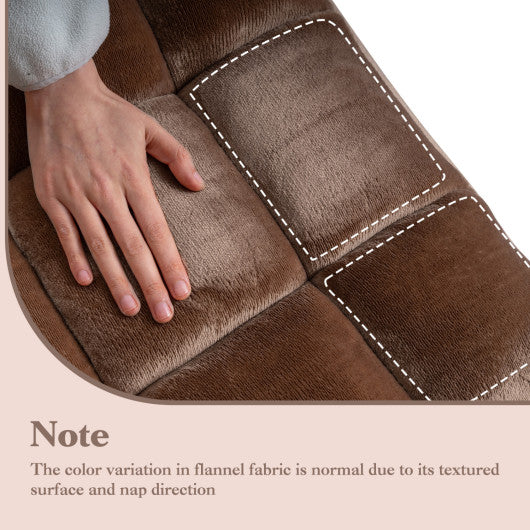 Adjustable 14-position Cushioned Floor Chair-Coffee