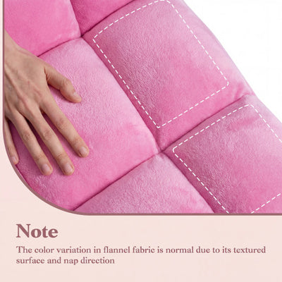 Adjustable 14-position Cushioned Floor Chair-Pink