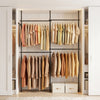 Adjustable Floor to Ceiling Clothes Rack with 4 Hanging Rods-Black