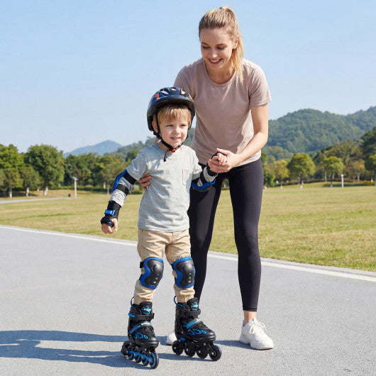 Adjustable Kids' Incline Skates for Boys Girls Ages 5-14-Blue