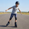 Adjustable Kids' Incline Skates 4 Sizes Adjustable Blade Roller-Blue