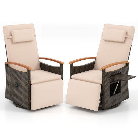 Adjustable Outdoor Recliner Chair with 150° Backrest and Footrest