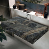 Adriatic Black Marble Modern Rectangular Sink Wall-mount Bathroom Sink (W)16