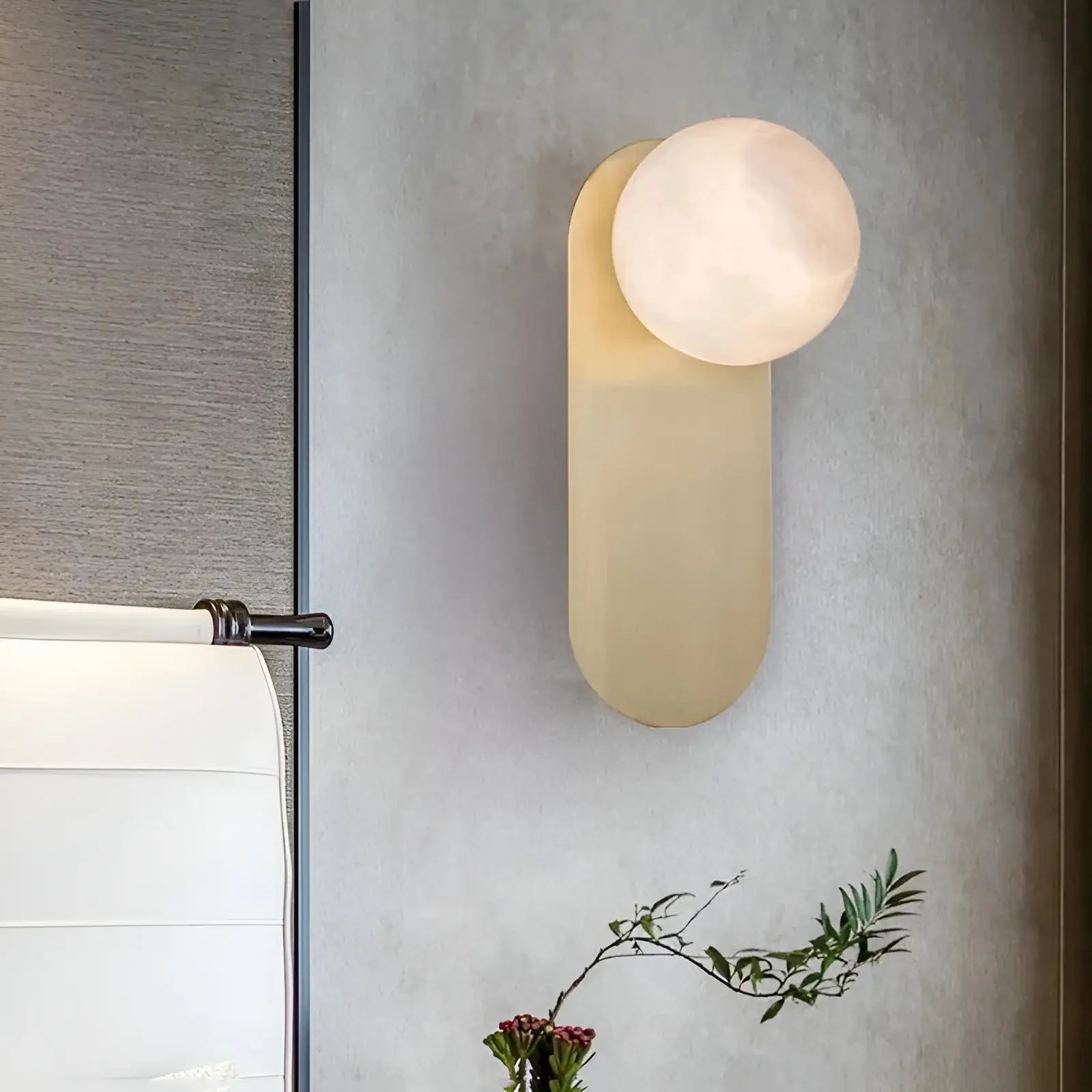 Alabaster Copper Adrion Wall Light
