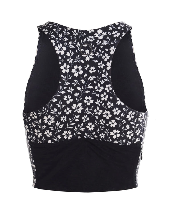 Adventure Crop Top - Black Floral Maze