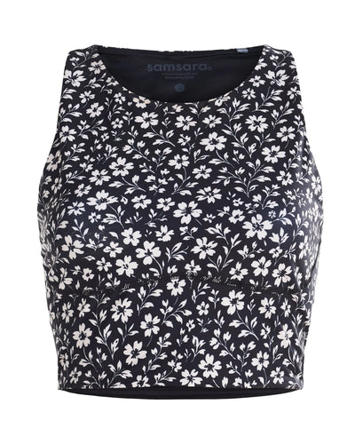 Adventure Crop Top - Black Floral Maze