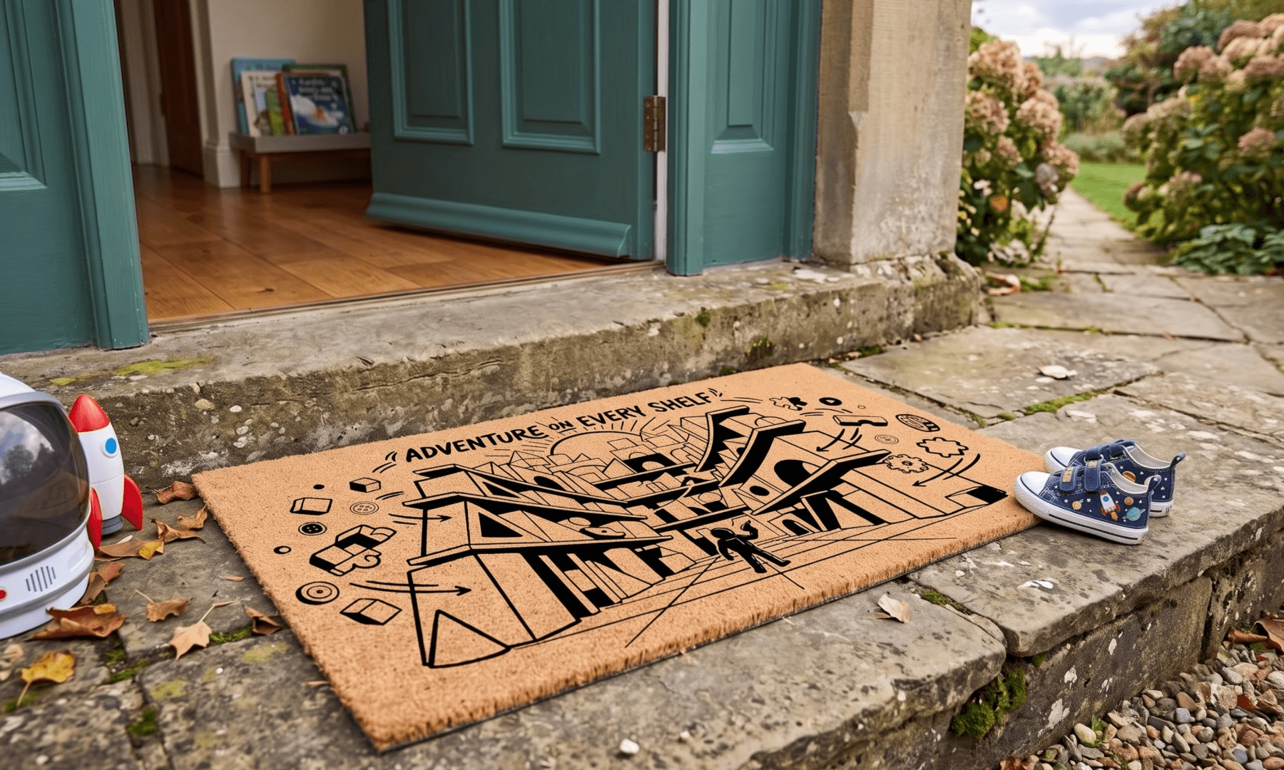 Adventure on Every Shelf Coir Mat