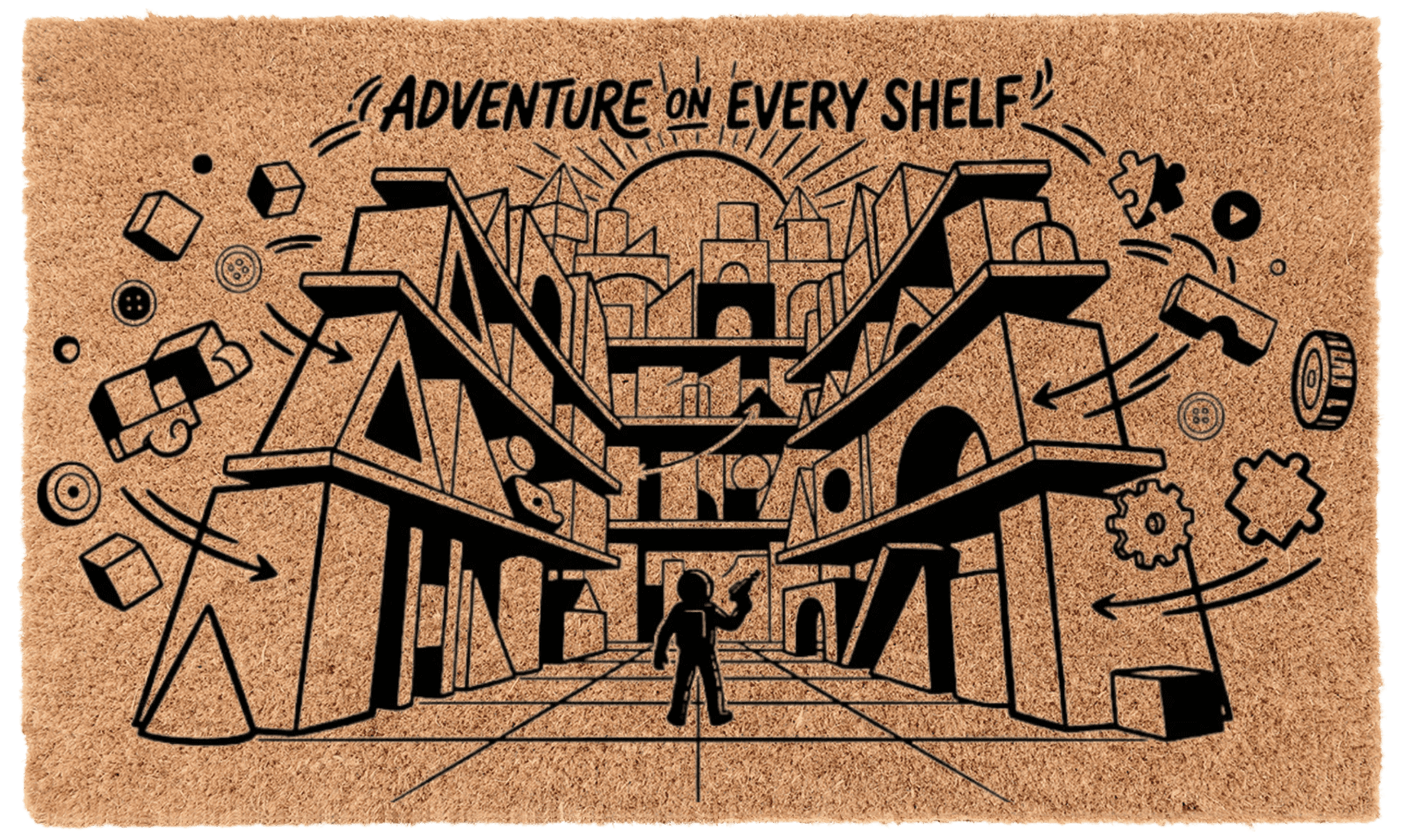 Adventure on Every Shelf Coir Mat