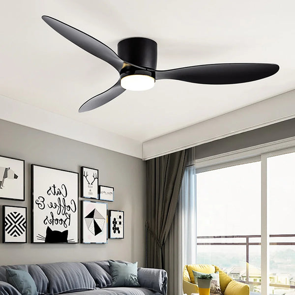 Aerodynamics Wooden Ceiling Fan Light