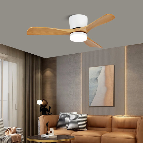 Aerodynamics Wooden Ceiling Fan Light