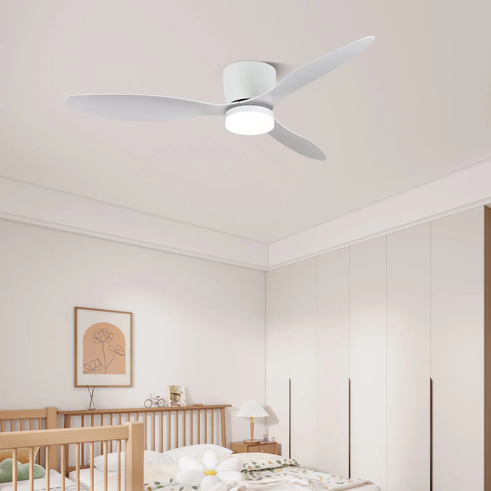Aerodynamics Wooden Ceiling Fan Light
