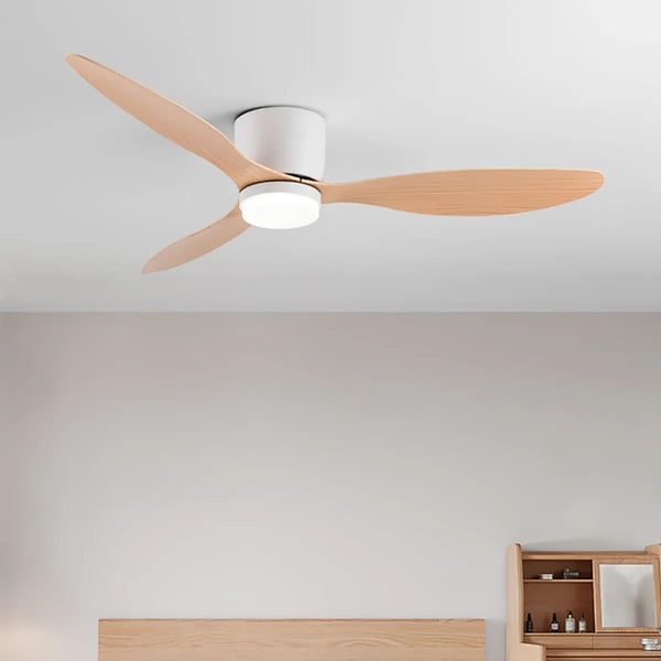Aerodynamics Wooden Ceiling Fan Light