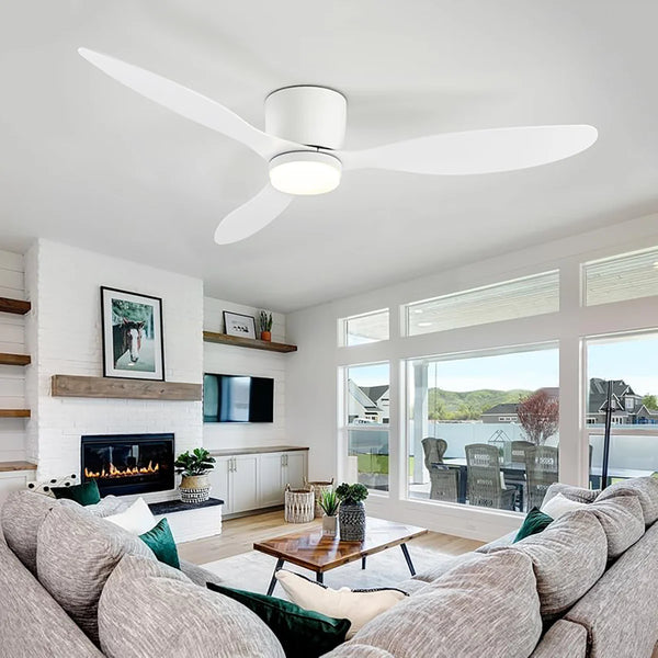 Aerodynamics Wooden Ceiling Fan Light