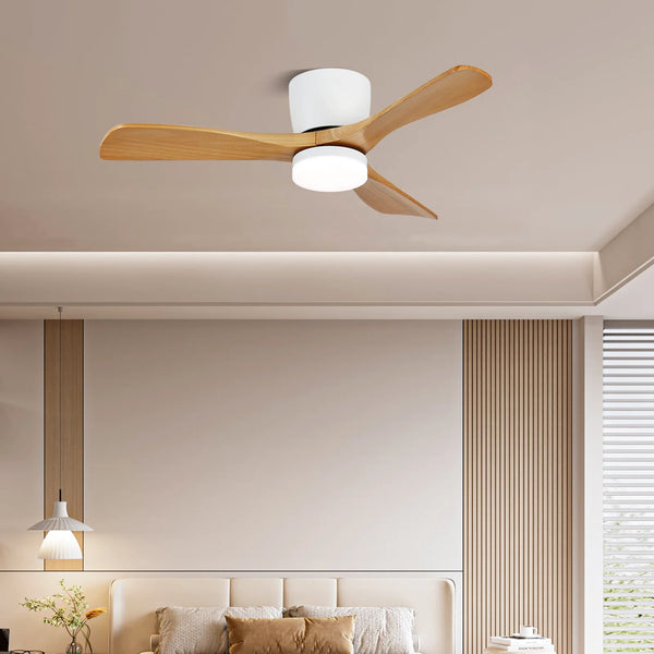 Aerodynamics Wooden Ceiling Fan Light
