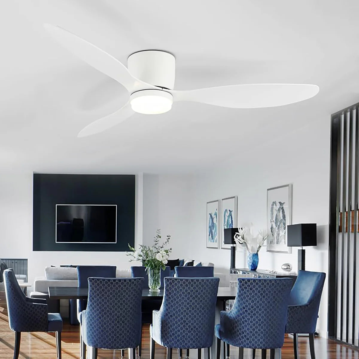 Aerodynamics Wooden Ceiling Fan Light