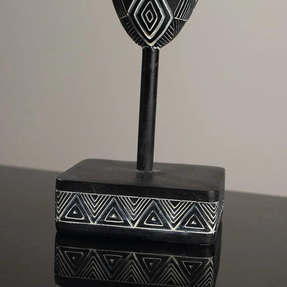 African Tribal Face Mask Decorative Sculpture for Home Decor