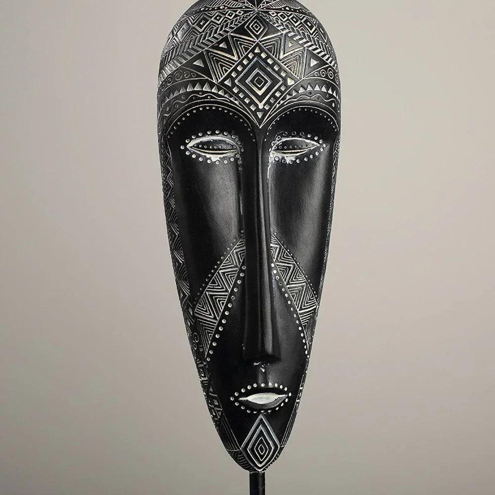 African Tribal Face Mask Decorative Sculpture for Home Decor