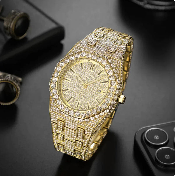 Men's  Starry Diamond Quartz Watch