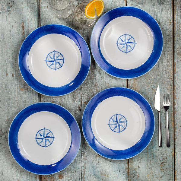 Ahoy 4 Piece Assorted Dinner Plate Set