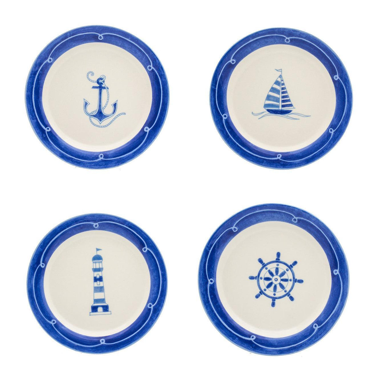 Ahoy Assorted Salad Plates, Set of 4
