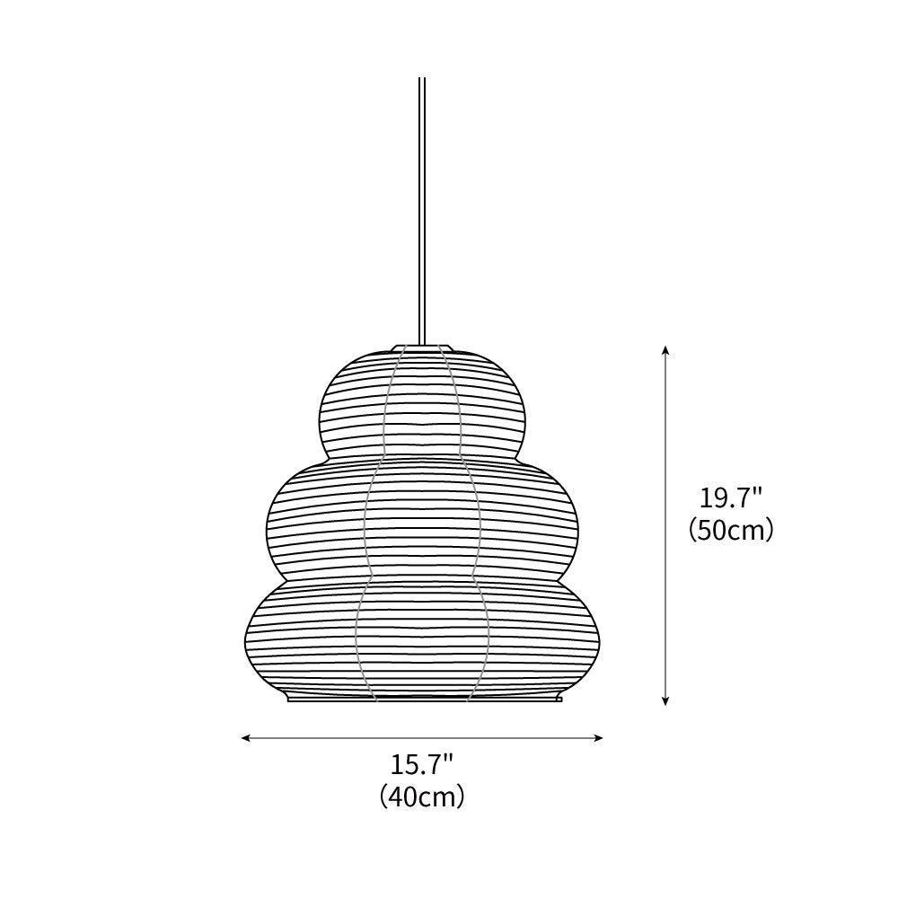 Akari Gourd Pendant Light 15.7