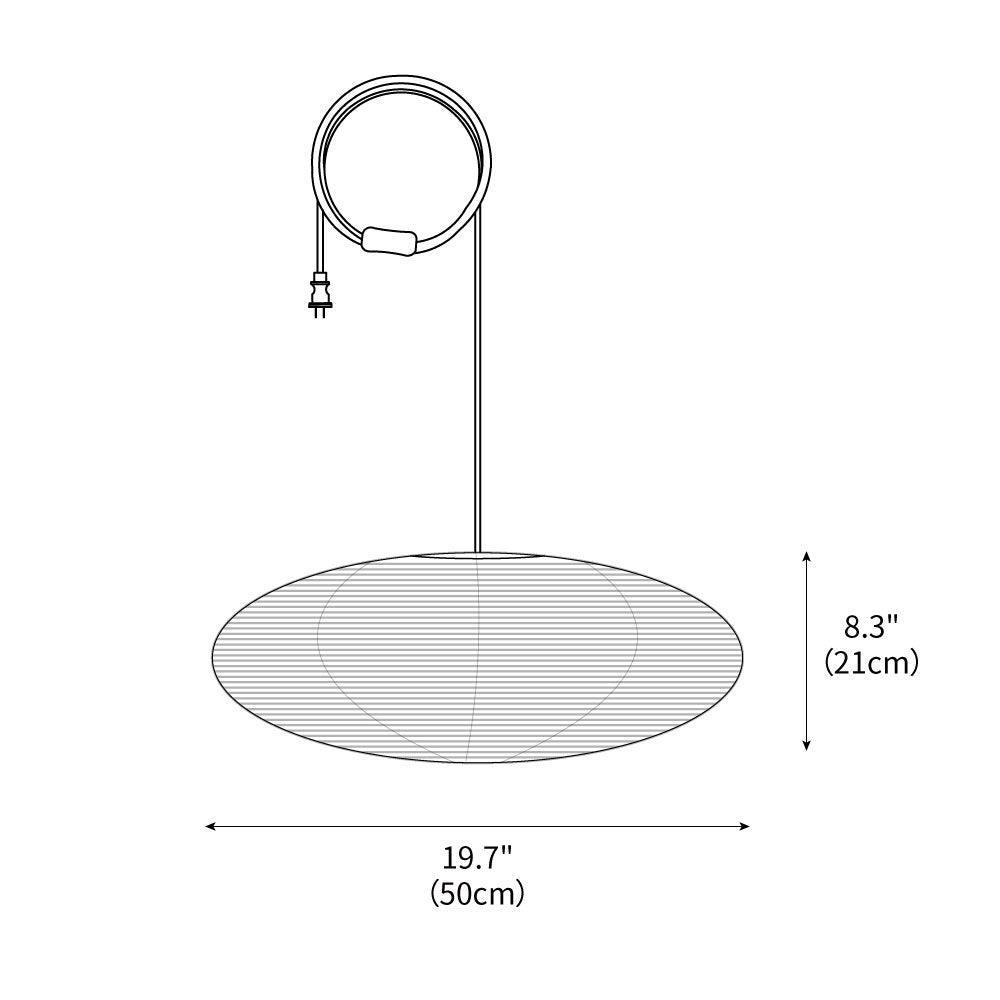 Akari Oval Pendant Swag Light 19.7