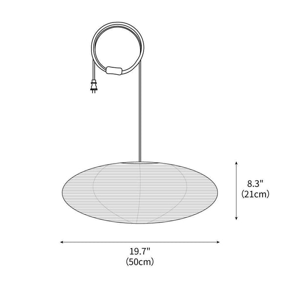 Akari Oval Pendant Swag Light 19.7
