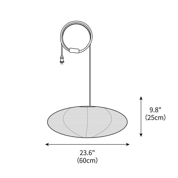 Akari Oval Pendant Swag Light 19.7