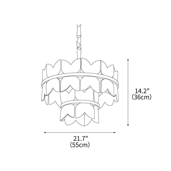 Alabaster Cloudscape Chandelier 11.8