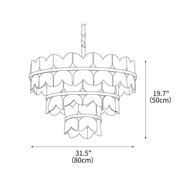 Alabaster Cloudscape Chandelier 11.8