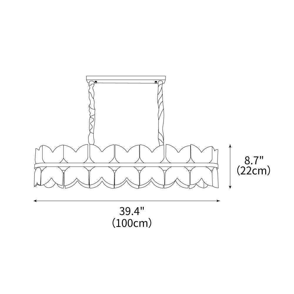 Alabaster Cloudscape Chandelier 11.8