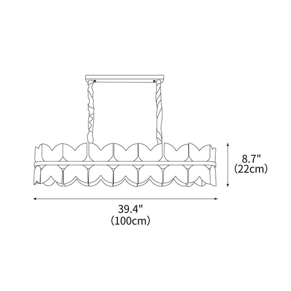 Alabaster Cloudscape Chandelier 11.8