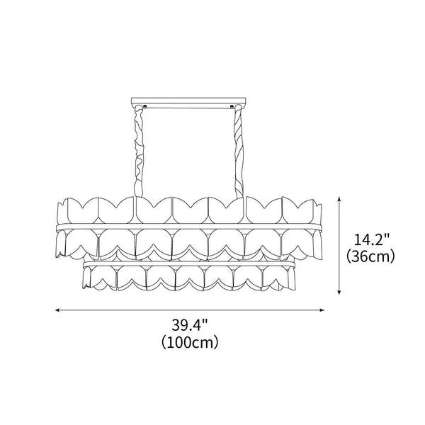 Alabaster Cloudscape Chandelier 11.8