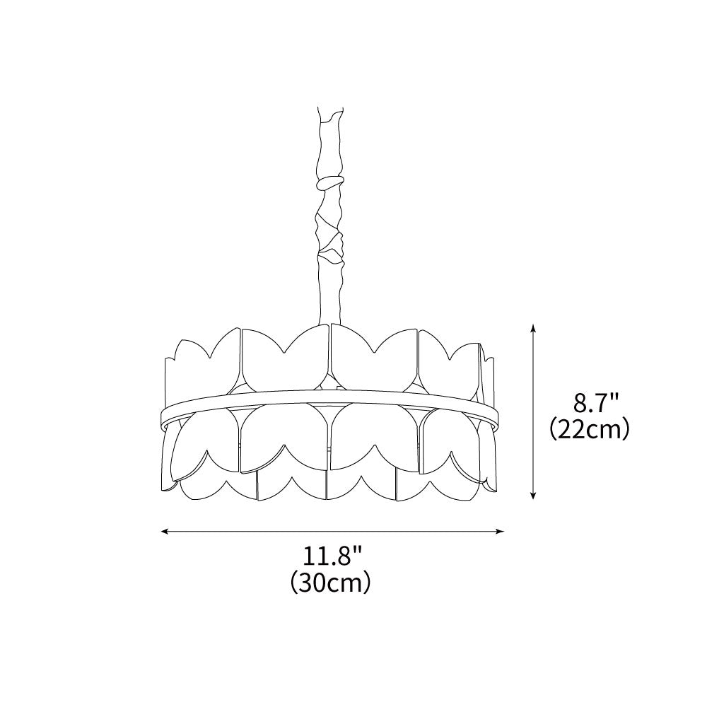Alabaster Cloudscape Chandelier 11.8