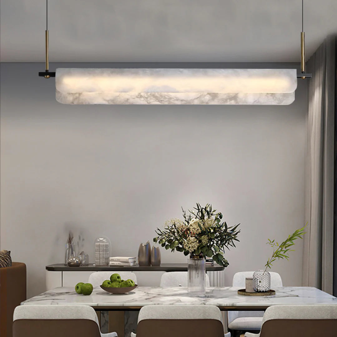 Alabaster Dining Linear Chandelier
