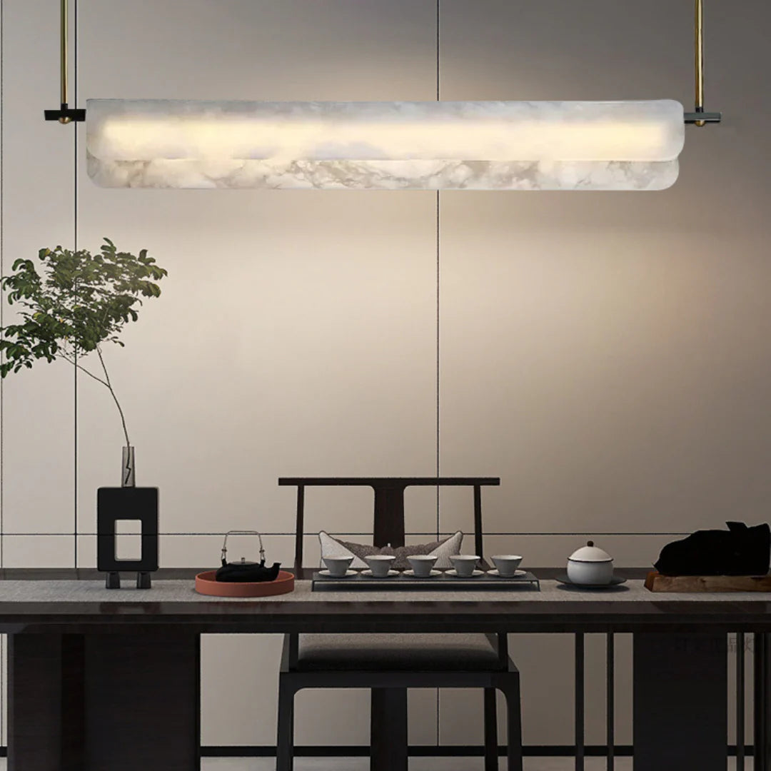 Alabaster Dining Linear Chandelier