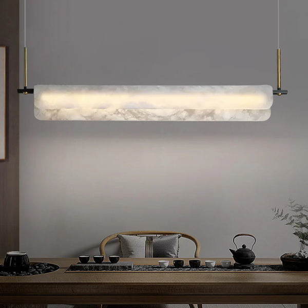 Alabaster Dining Linear Chandelier