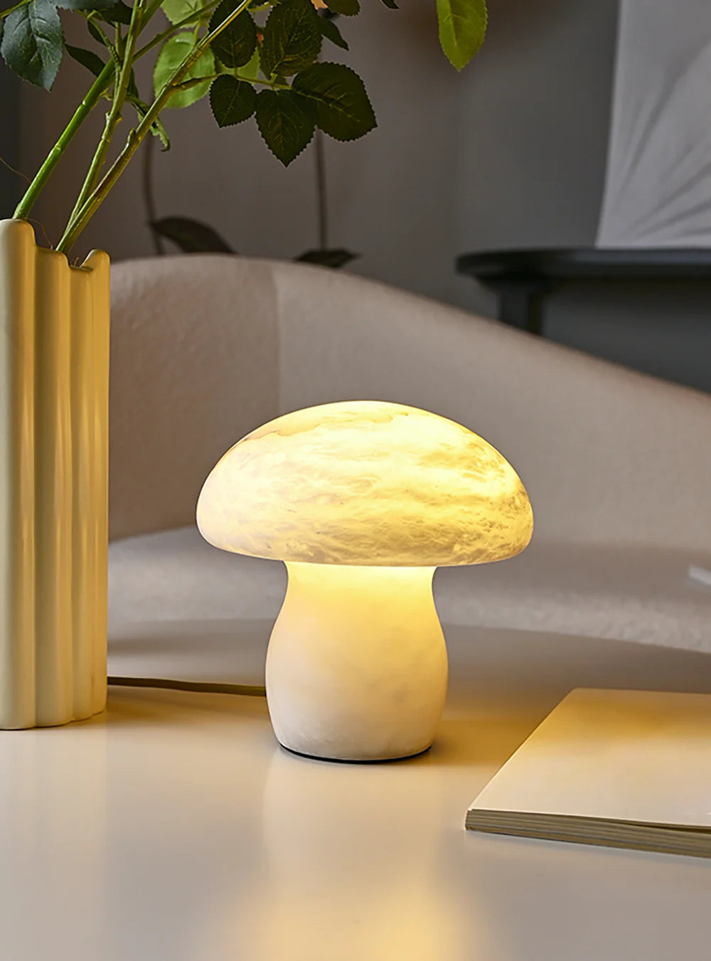 Marble Mushroom Table Lamp